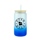 16oz. Glass Can Tumbler - Blue Ombre