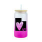 16oz. Glass Can Tumbler - Pink Ombre