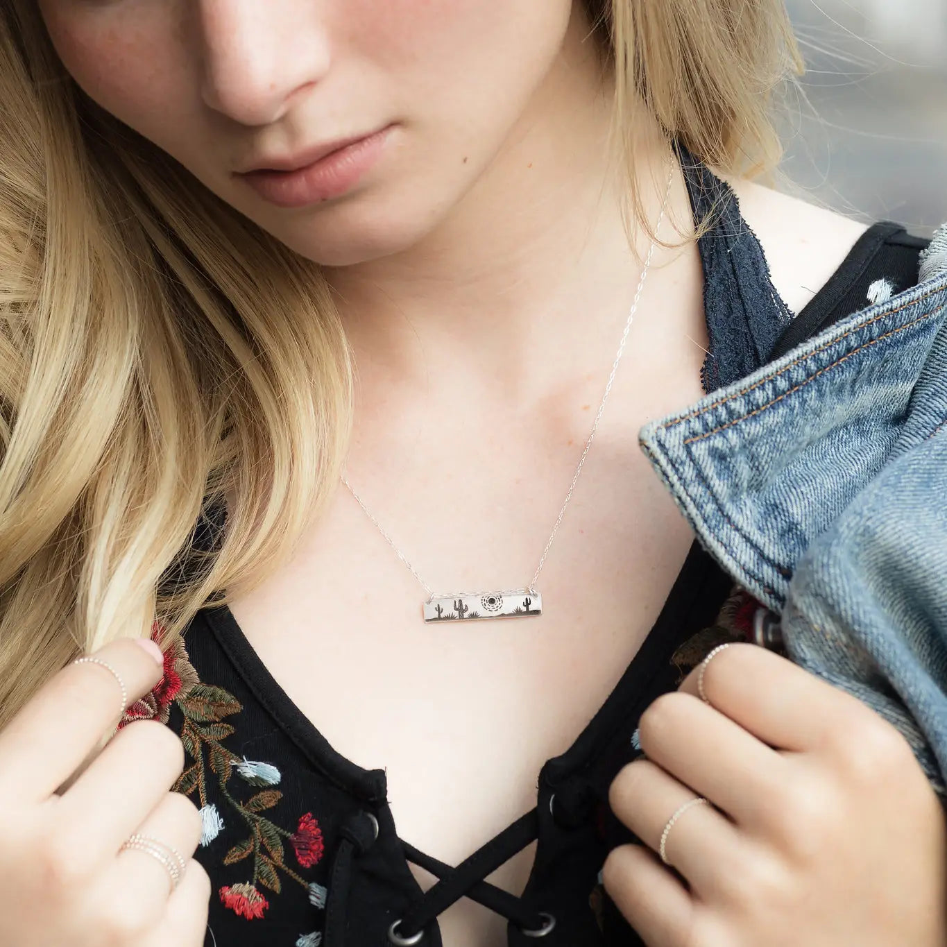 Cactus Daytime Bar Necklace